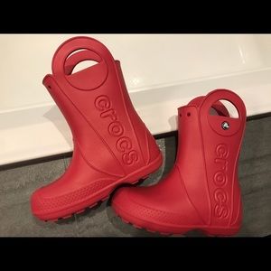 CROCS rain boots unisex HANDLE IT Sz J1